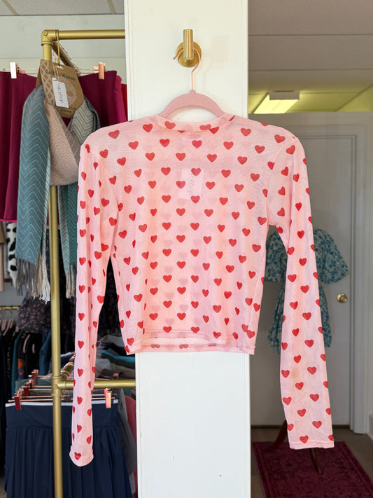 Pink Lily S Sheer Top